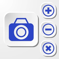 camera icon stock vector illustration flat design