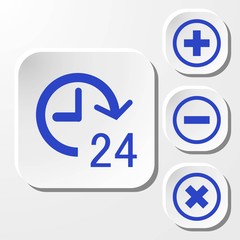 24 hours icon  stock vector illustration flat design