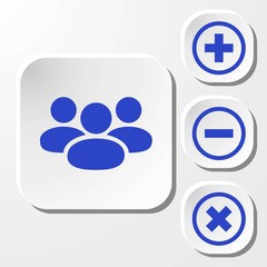 People icon  stock vector illustration flat design