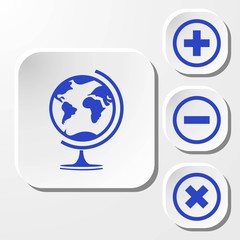 Earth globe icon stock vector illustration flat design