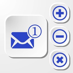 Envelope Mail icon, vector illustration. Flat design style