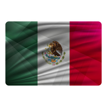 National flag of Mexico in modern design style.