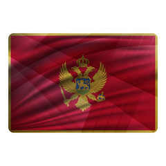 National flag of Montenegro in modern design style.