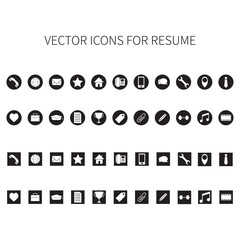Vector icons for resume. - 142367043