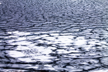 Lake water at winter