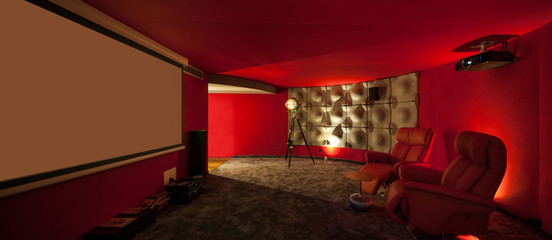 private villa room, cinema