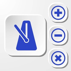 metronome icon stock vector illustration flat design