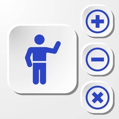 man icon stock vector illustration flat design