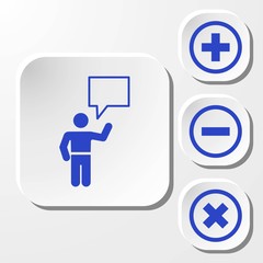 speaking of people, the chat icon stock vector illustration