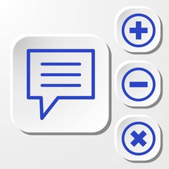 Speech Bubbles Icon. Chat pictogram icon stock vector illustration