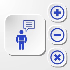 speaking of people, the chat icon stock vector illustration