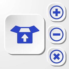 open box with arrow icon stock vector illustration flat design