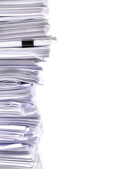 Stack of Documents isolated on white background