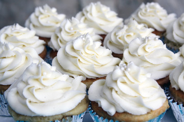 Wedding Vanilla Bean Cupcakes Outside