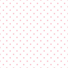 Seamless pink polka dot background. Vector illustration eps 10.