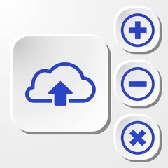 cloud upload icon stock vector illustration flat design