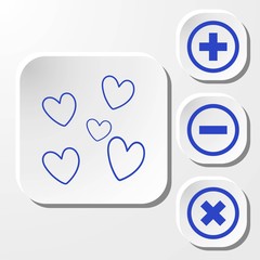heart icon stock vector illustration flat design