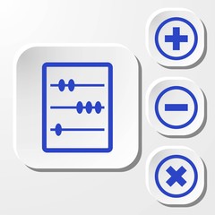wooden abacus icon stock vector illustration flat design