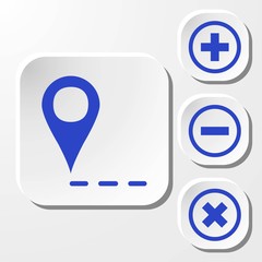 label for map icon stock vector illustration flat design