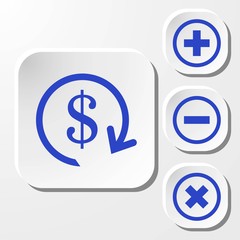 dollar money icon stock vector illustration flat design