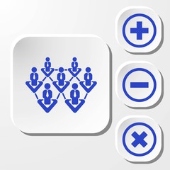 Business people team crowdy walk silhouette concept businesspeople group human resources over world map background vector icon