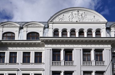 Riga, the former KGB building, architectural elements of the building