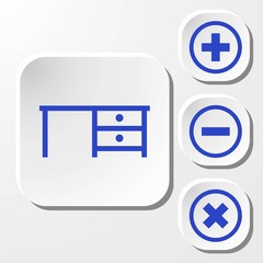 Desk icon stock vector illustration flat design