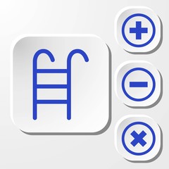 ladder icon, vector illustration. Flat design style