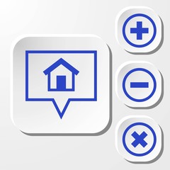home icon stock vector illustration flat design