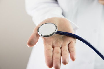 Medical background doctor with stethoscope 