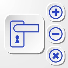 door handle icon stock vector illustration flat design