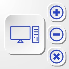 laptop with user icon in the middle vector illustration flat design