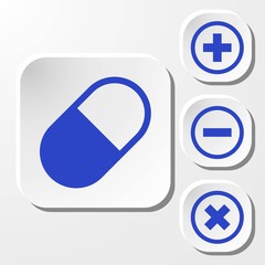 pills icon stock vector illustration flat design