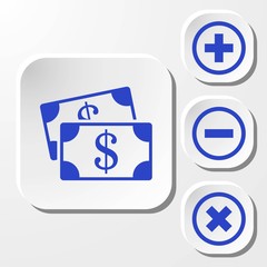 dollar money icon stock vector illustration flat design