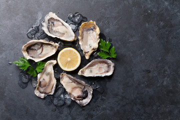 Oysters and lemon