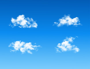 Set Of Realistic Vector Clouds