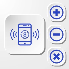 phone and money icon stock vector illustration flat design
