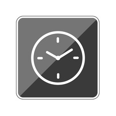 App Button schwarz reflektierend Uhr
