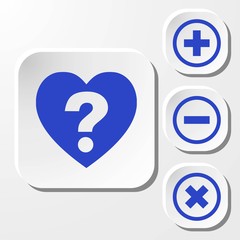 heart icon stock vector illustration flat design