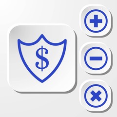 protection money icon stock vector illustration flat design