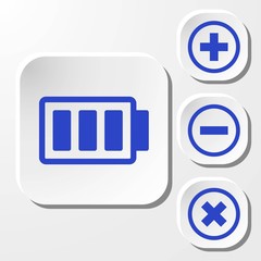 battery vector icon stock vector illustration flat design