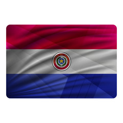 Obraz premium National flag of Paraguay in modern design style.