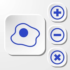 scrambled eggs icon stock vector illustration flat design