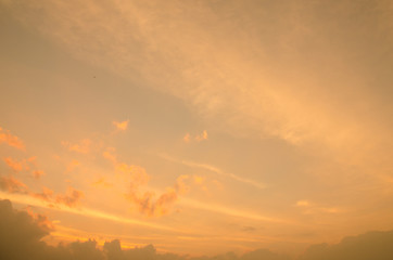 Fototapeta na wymiar Sunset. with the beautiful cloud