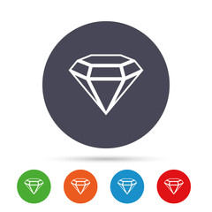 Diamond sign icon. Jewelry symbol. Gem stone.