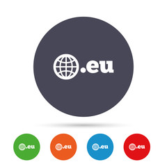 Domain EU sign icon. Top-level internet domain.