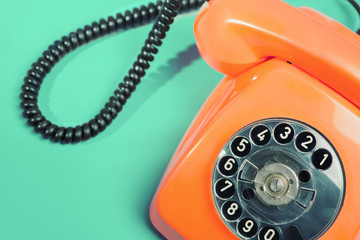 Vintage Orange Phone