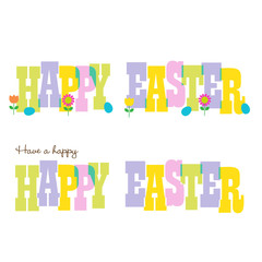pastel happy easter typography