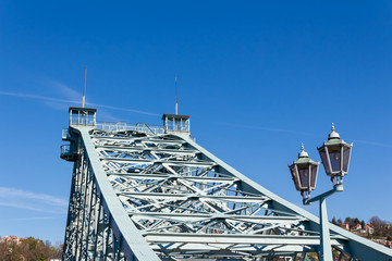 Blaues Wunder - Blue Wonder Bridge in Dresden, Germany