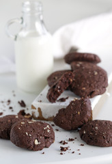 Biscuits with chocolate and nuts